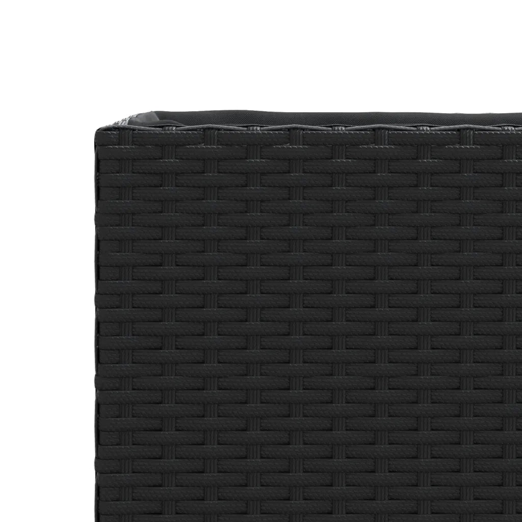 vidaXL Fioriera da Giardino Nera 36x30x32 cm in Polyrattan