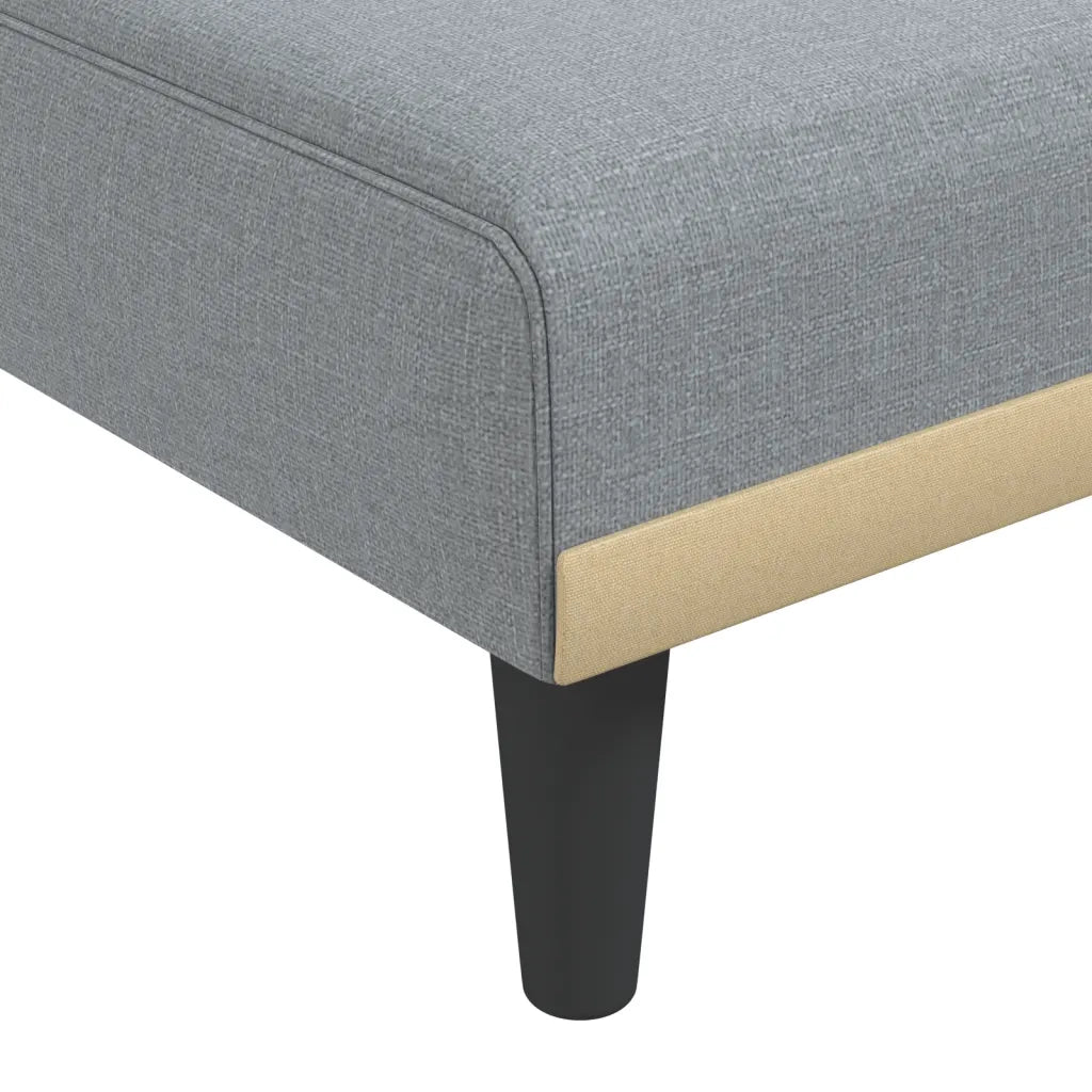 Chaise Longue in Tessuto Grigio Chiaro 352813