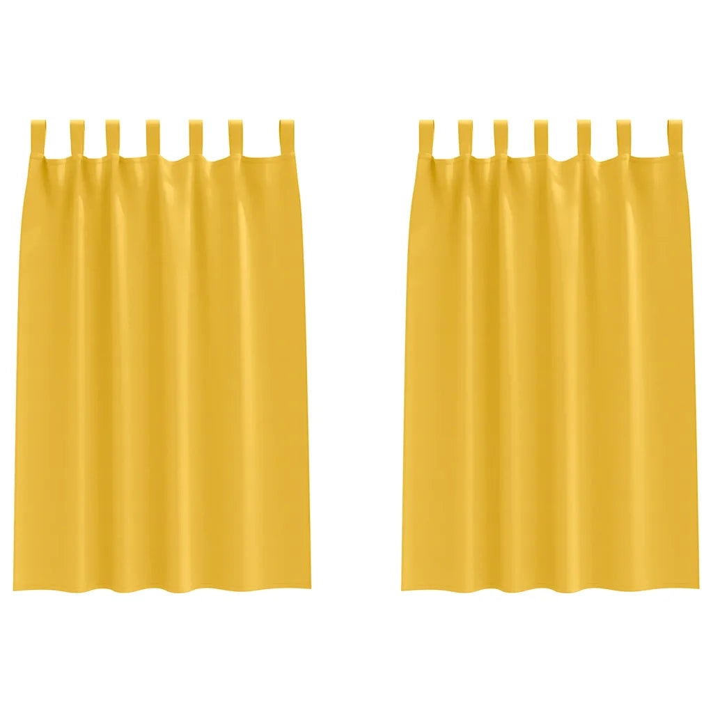 Tende Blackout con Anelli 2 pcs Giallo senape 175 x 140 cm 4107614
