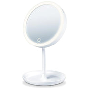 Beurer BS 45 Specchio Cosmetico con Illuminazione Led Regolabile Ingrandimento 5X e Base Porta Oggetti