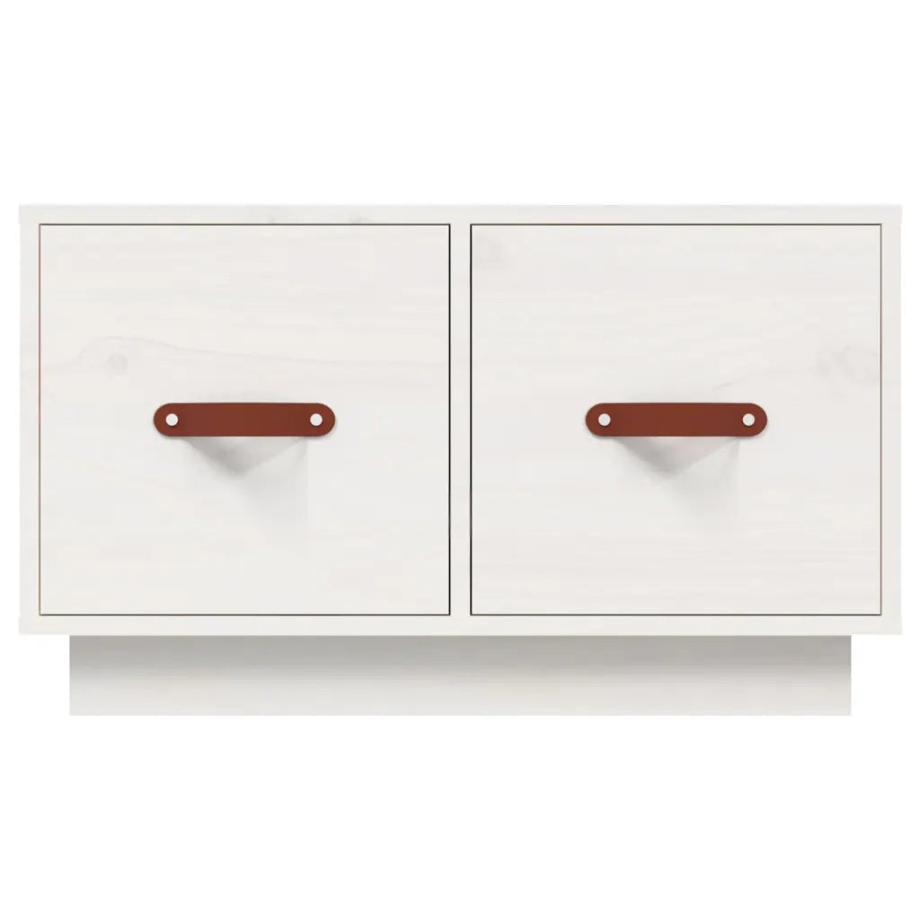 Tavolino da salotto | Tavolino da caff¨¨ | Tavolino da Soggiorno Bianco 60x53x35 cm Legno Massello di Pino