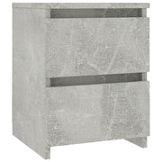 Comodino | Armadio da Notte | Mobiletto da notte Grigio Cemento 30x30x40 cm in Legno Multistrato