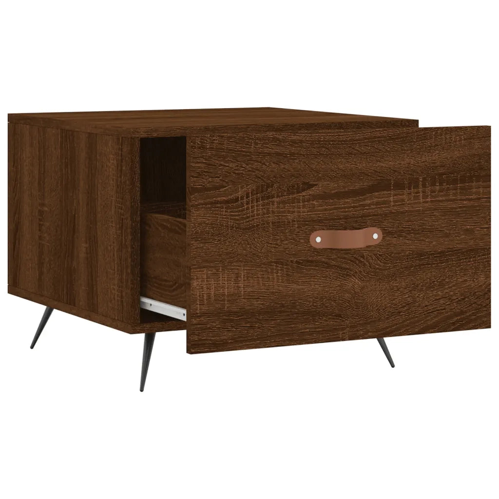 2 pz Tavolini salotto | Tavolino da caff¨¨ | Tavolino da Soggiorno Rovere Marrone 50x50x40 Legno Multistrato