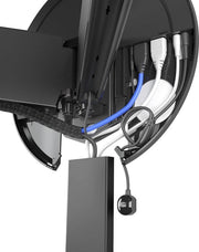 Cavo di alimentazione nero 6 cavi distanza minima dal muro 14 cm lunghezza 100 cm cavo HDMI USB AUX