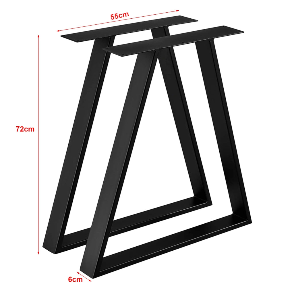 Set di 2 gambe triangolari in acciaio per tavolo 72 x 55 x 6 cm 03_0008088