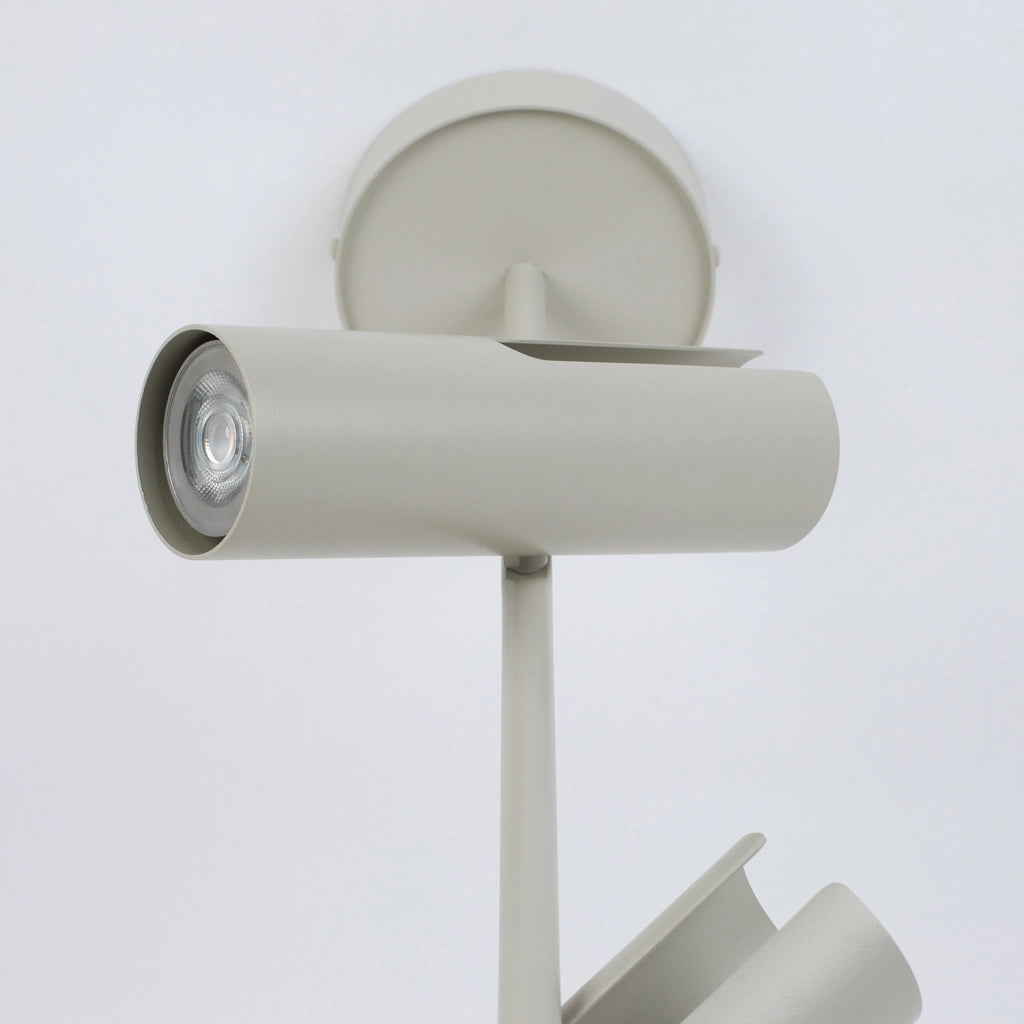 Sigma LEDA plafoniera tonda grigio-beige 2xGU10 orientabile