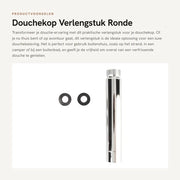 Accessorio per doccia in acciaio inox con finitura a cromatura - Bocchetta per doccia in acciaio inox - Estensione per doccia in acciaio inox - Materiale: acciaio inox - Cromatura - Accessorio per la zona bagno - Facile da utilizzare - Adatto per...