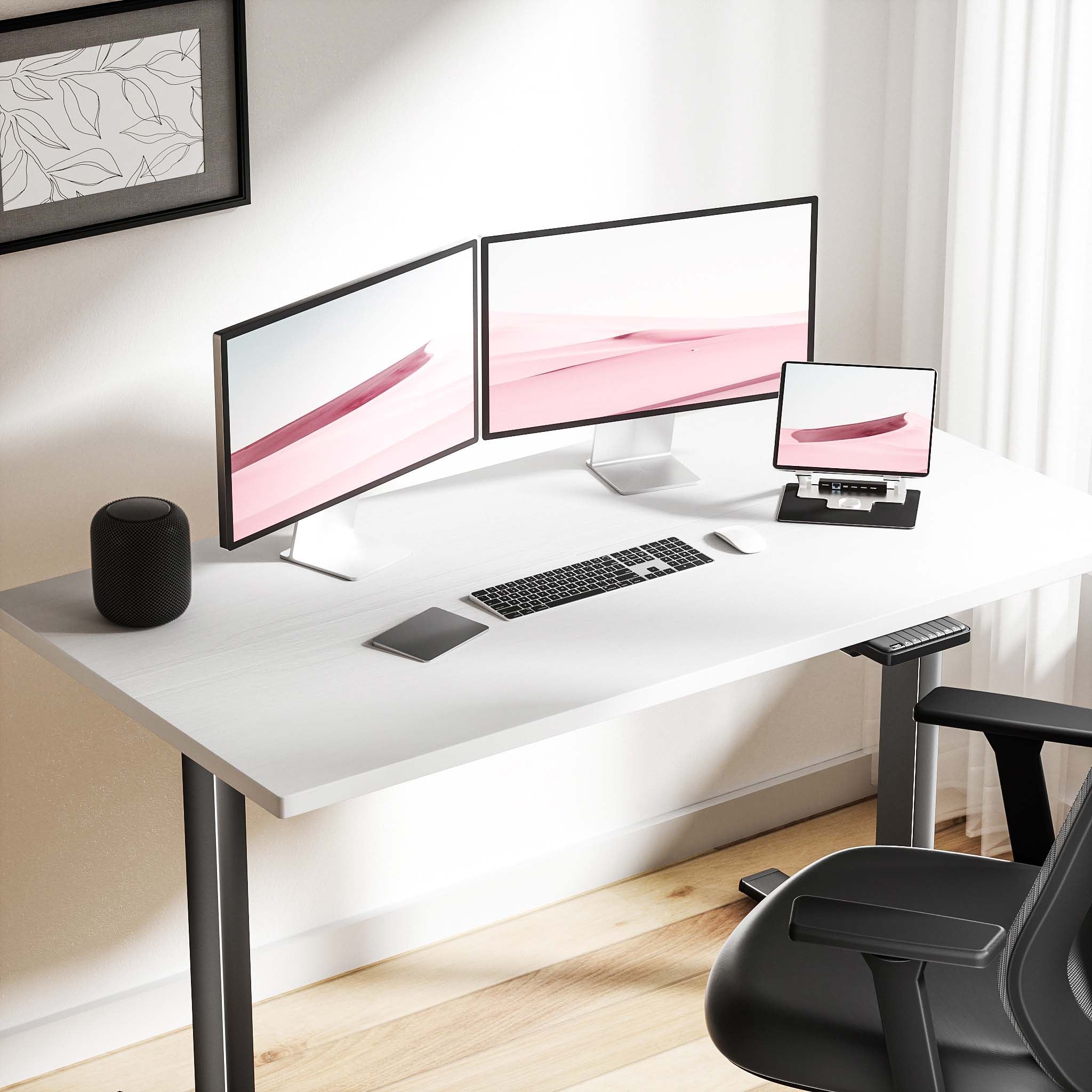 Telaio doppio motore per scrivania motorizzata max 100 kg regolabile in altezza 720-1200 mm, Standing desk