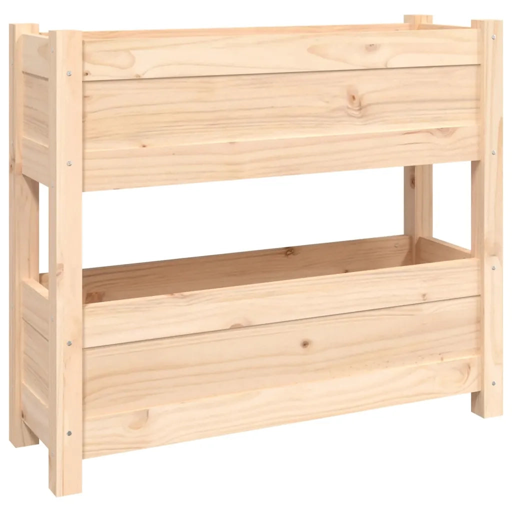 Fioriera | Cassetta per fiori | Vaso 77x25x66 cm in Legno Massello di Pino