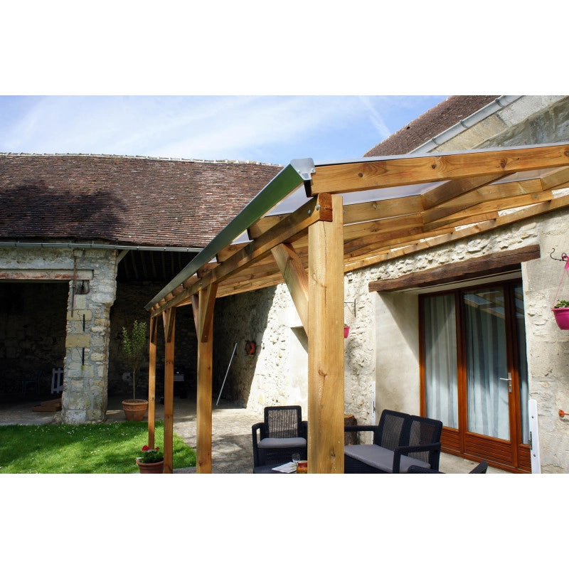 Tetto Couv'terrasse in legno 3x7,4 m - con tetto