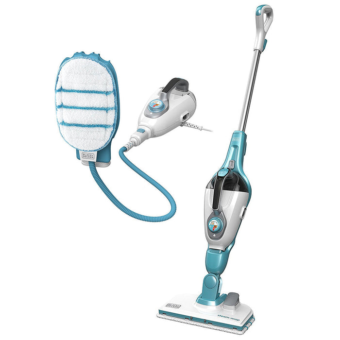 Scopa a Vapore Lavapavimenti Steam-mop + Guanto SteaMitt 13in1 Black + Decker