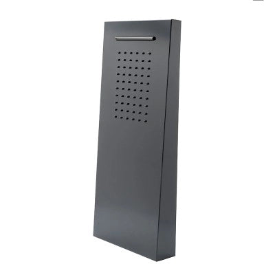 Set doccia da incasso con soffione a sbalzo 22x50 cm nero opaco Lotus