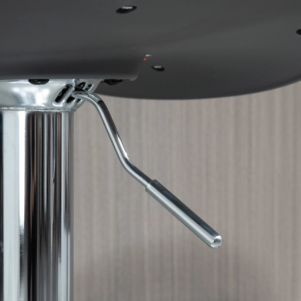 Easycomfort Set di 2 Sgabelli da Bar con Altezza Regolabile e Girevoli con Poggiapiedi, Nero