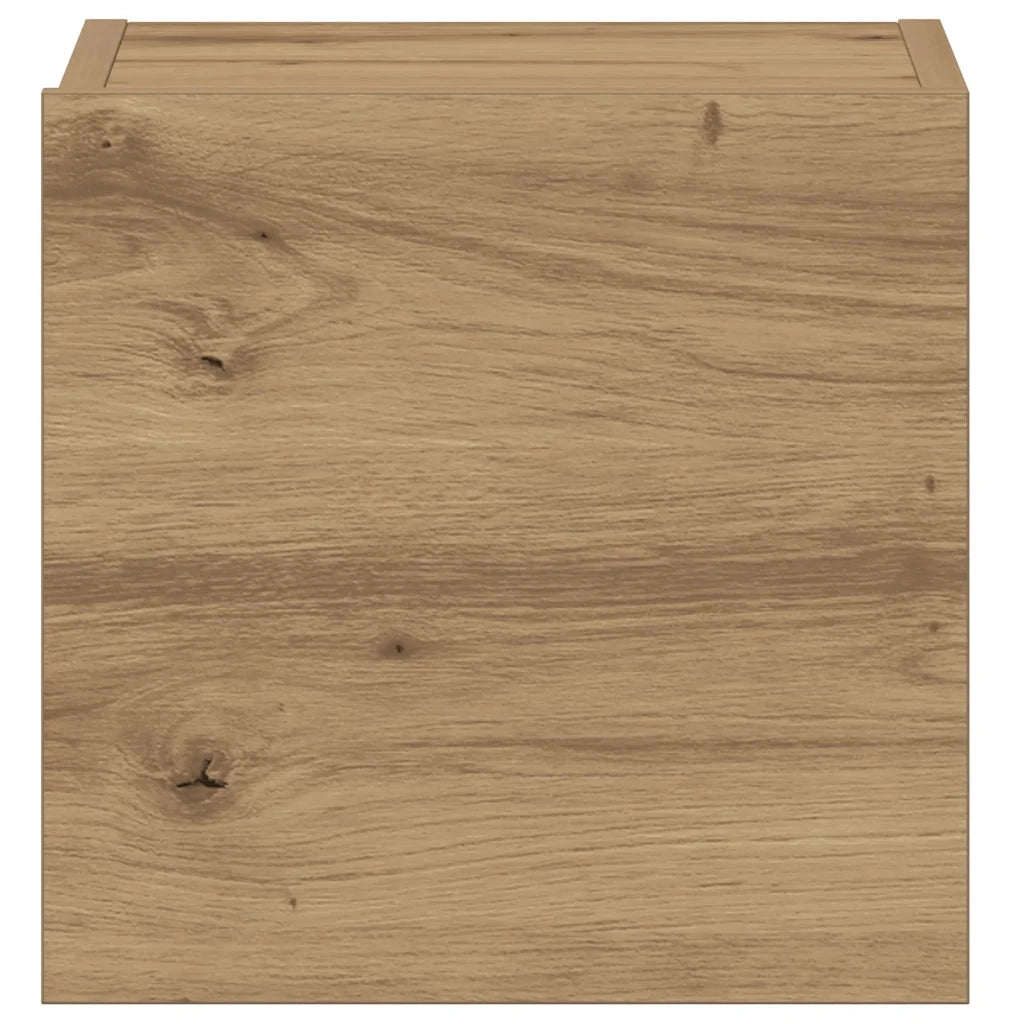 Mobili TV a Parete 3 pz | Armadietto TV | Mobile Porta TV Rovere Artigianale in Legno Multistrato