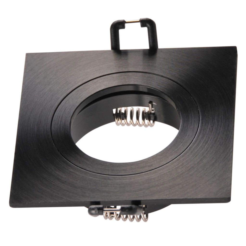Faretto incasso quadrato nero GU10 FEBE Polux 323354