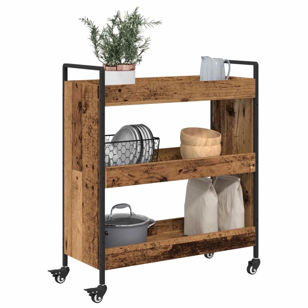 Carrello da Cucina Legno vecchio 70 x 30 x 82 cm CFW9121030