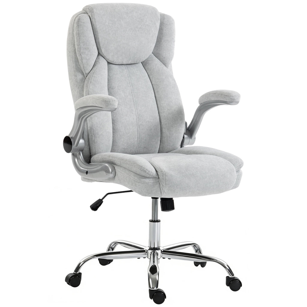Sedia da Ufficio Ergonomica con Schienale Alto ¨C zephmum ¨C Braccioli Regolabili, Altezza Aggiustabile, Colore Crema