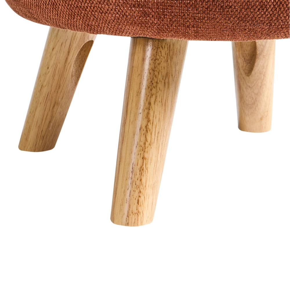Pouf in ciniglia marrone dorato 40 x 41 cm con sgabello portaoggetti Design moderno