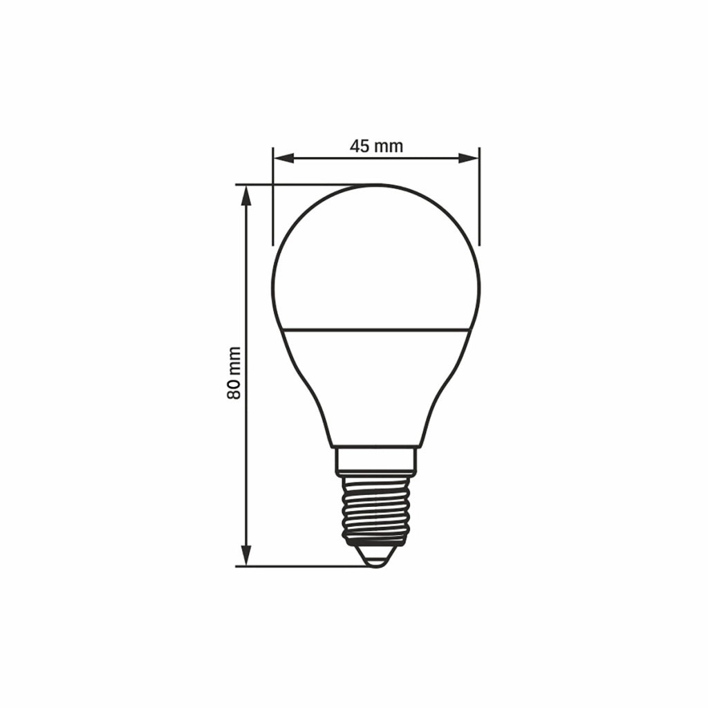 Lampadina LED G45 E14 4W 380lm 4000K bianca opale Videx