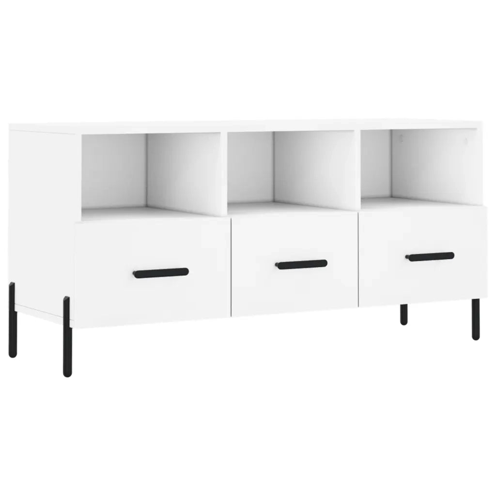 Mobile Porta TV Bianco 102x36x50 cm in Legno Multistratocod mxl 79623