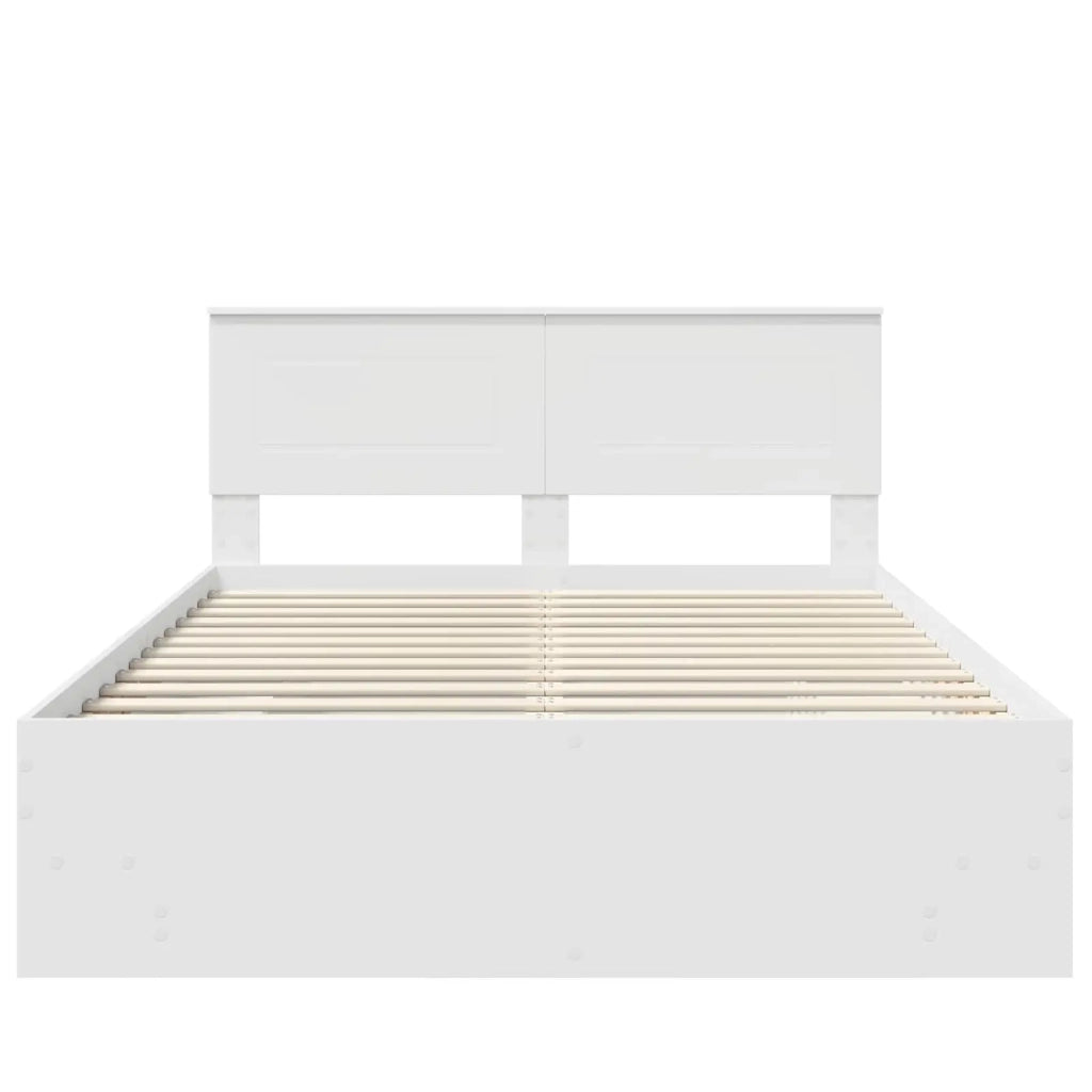 Struttura del letto Bianco 160 x 200 cm Legno multistrato