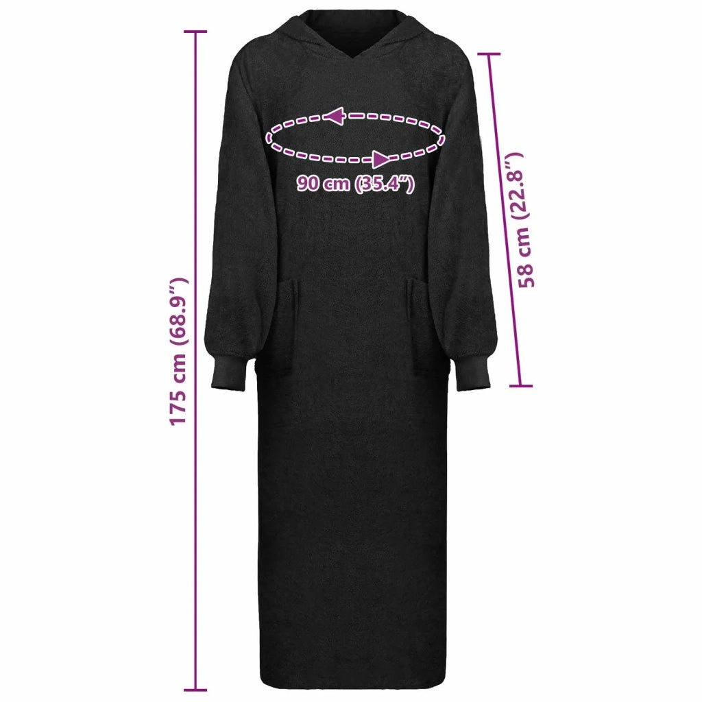 Felpa coperta KINN Nero XXL Cotone CFW5992047