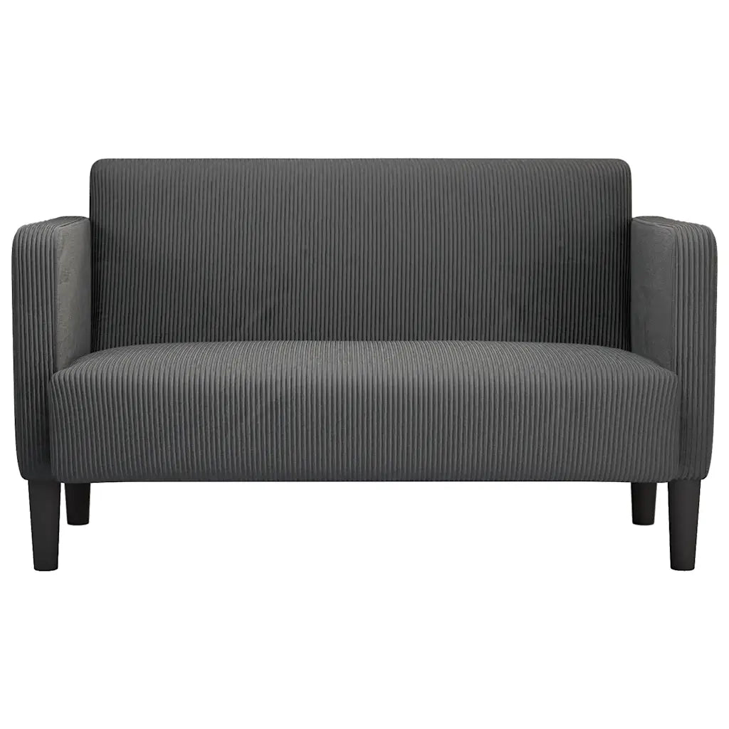 Divano | Divano da soggiorno | Sofa Divanetto Grigio Scuro 109 cm Tessuto di Velluto a Coste