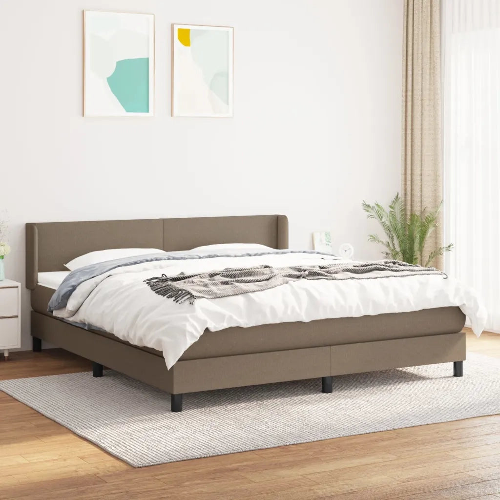 Giroletto a Molle con Materasso Tortora 160x200 cm in Tessuto cod mxl 60697