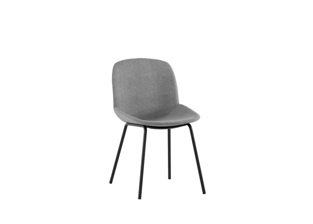 Eva - Sedia in tessuto grigio scuro 4 pz