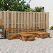 Set di divani da esterno 6 pz Naturale Legno di Acacia Massello 3383257
