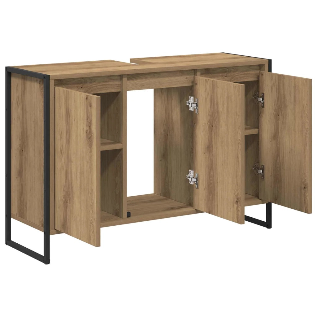 Mobile da Bagno con porta Rovere Artigianale 90 x 30 x 60 cm