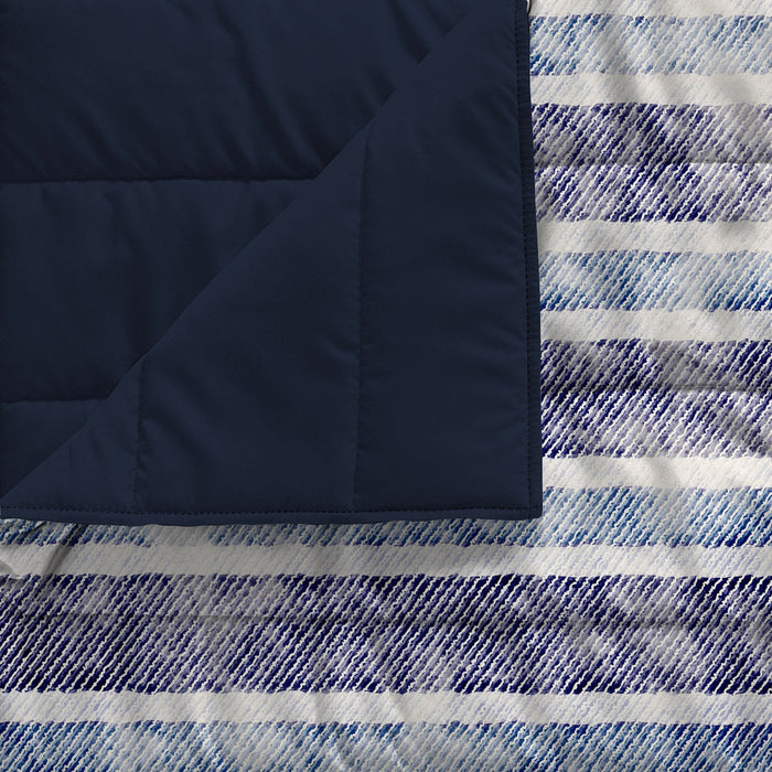 Trapuntino Estivo Singolo in Microfibra 100 gr con Stampa Jeans Stripes Basic