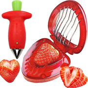 Taglia Fragole - Frutta e Verdura - Rimuovi Stelo e Foglie - Macchina per Tagliare Frutta per Insalate e Marmellate - Taglia Mele