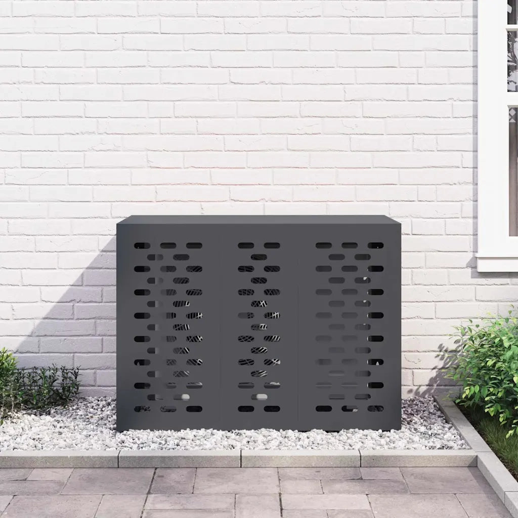Copertura per condizionatore d'aria Antracite 110 x 50 x 80 cm