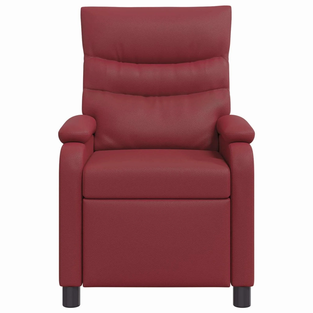 Divano Sedia-Poltrona reclinabile Rosso Vino Similpelle 600755