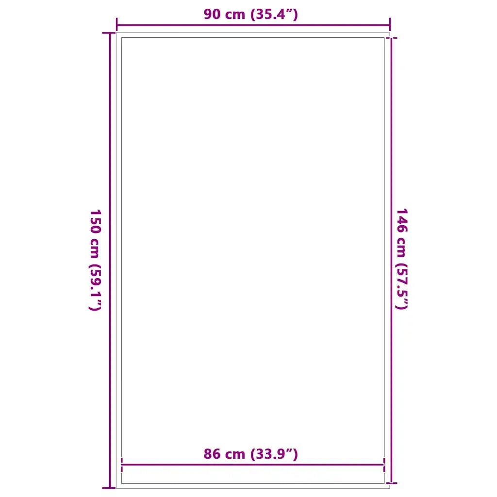 vidaXL Zerbino Marrone 90x150 cm