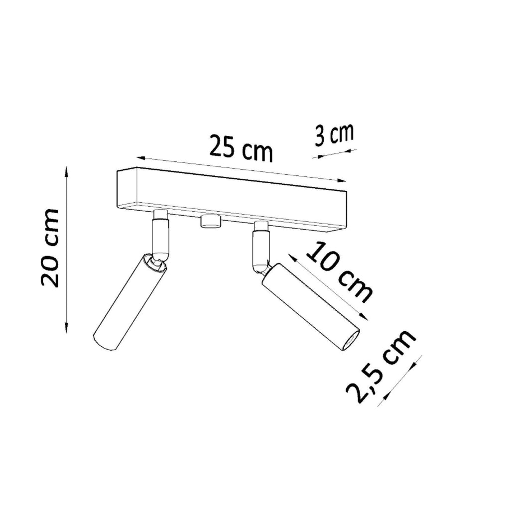 Barra soffitto OPTIMA 2 spot nera/cromo G9 Pure Lume
