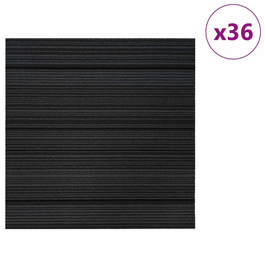Piastrella per Tappeto Rigato Grigio Chiaro 50 x 50 cm 36 pcs 42032464