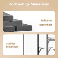 Recinto per gatti da esterno 116 x 82 x 175,7 cm, legno, tetto in PVC, 5 livelli, recinto per gatti per giardino, balcone, rifugi