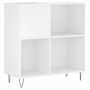Mobiletto portadischi classico e pratico 84,5 x 38 x 89 cm in legno composito bianco 02_0049167