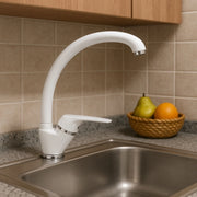 Ogomondo miscelatore oslo orientabile ottone colorato per lavello cucina *** finitura- bianco, confezione 1