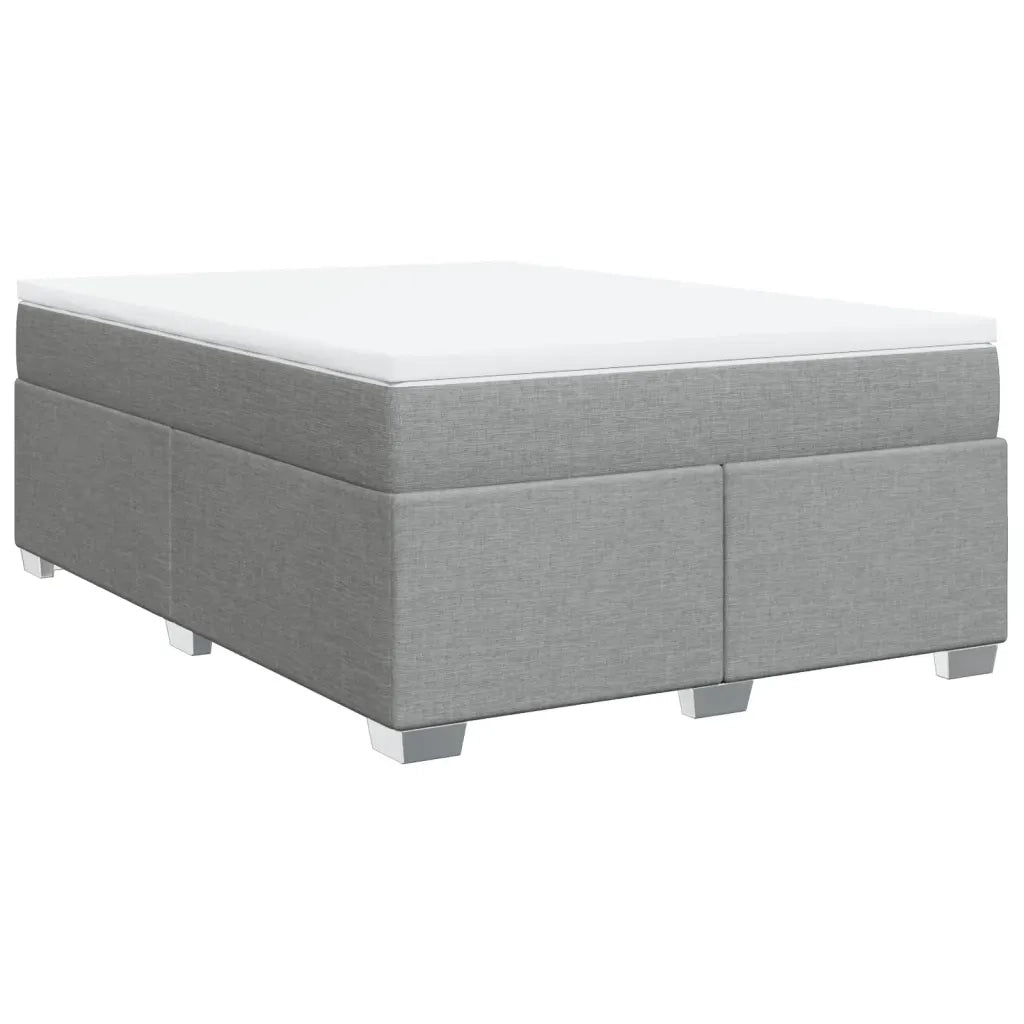 Giroletto a Molle con Materasso Grigio Chiaro160x200 cm Tessuto 3285144