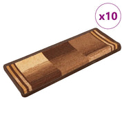Tappetini per Scale Autoadesivi 10 pz 65x25 cm Marroni cod mxl 78615