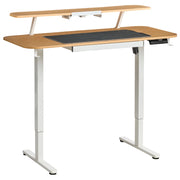 Lampada da tavolo elettrica regolabile Marrone chiaro Piano in acciaio bianco con gambe 120 x 60 Stand and Sit Home Office Stand and Sit Tappetino per mouse Design scandinavo moderno