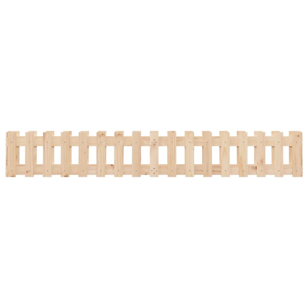 Fioriera Rialzata Giardino a Recinzione-Vaso da Esterno-Supporto per Vaso 200x30x30cm Legno Pino