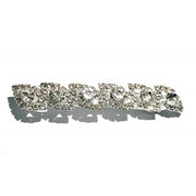 Trade Shop - Fermaglio Capelli Striscia Brillanti Argento Sposa Raccogli Capello Spille Donna -