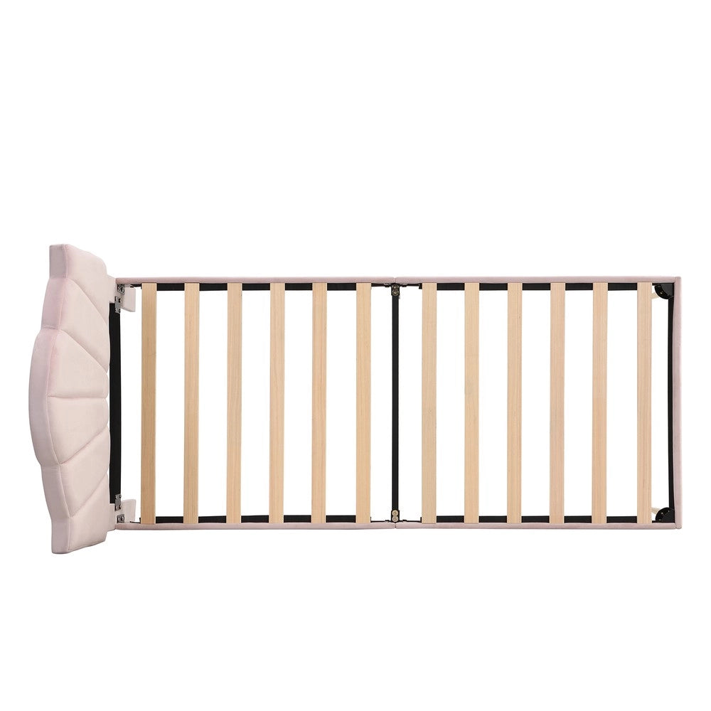 Letto Imbottito con Testiera Regolabile e Panca Contenitore ¨C Xylo ¨C Velluto Rosa 90x200