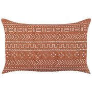 Cuscino rettangolare in cotone con motivo geometrico 35x55 cm arancione stile boho camera da letto soggiorno