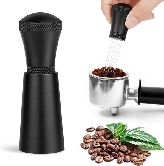 Strumento per tampar caffè - calibro espresso - aghi per espresso - 7 aghi 0,3 mm - aghi per espresso con asta - accessori per caffè per barista