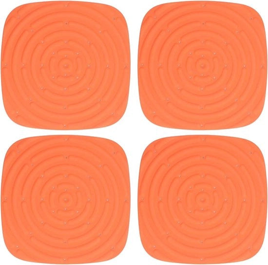 Set di 4 cuscini per nido per galline lavabili | Nidi impermeabili per uccelli da cortile | Dimensioni 30x30cm | Adatto per pollaio | Colore arancione